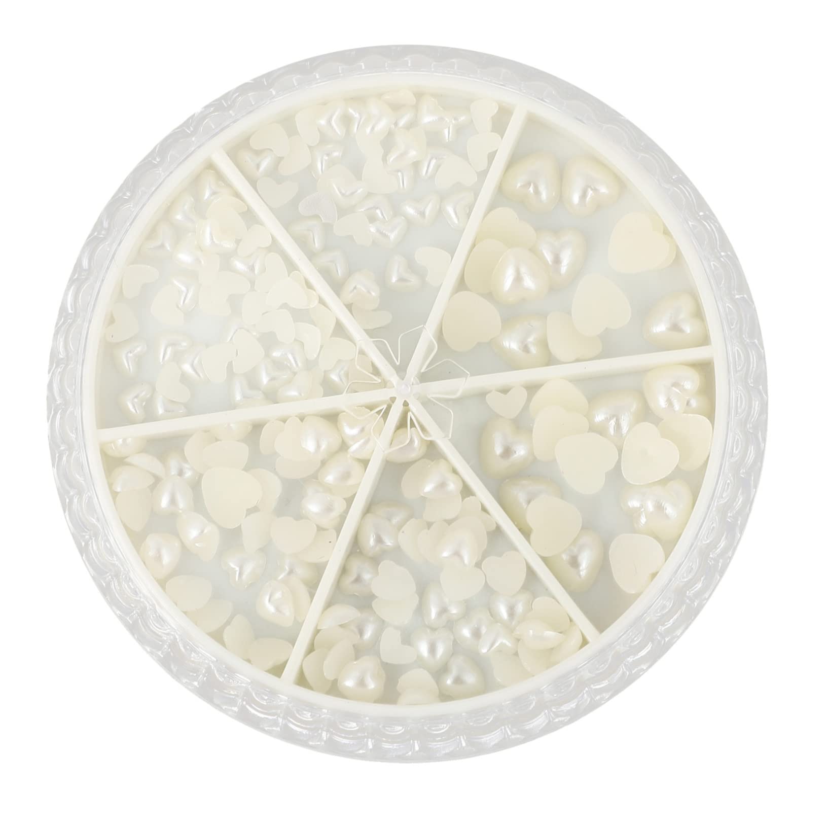 Beatifufu Heart Nail Art Decoration Rhinestone Heart Charms DIY Manicure Charms Decorative