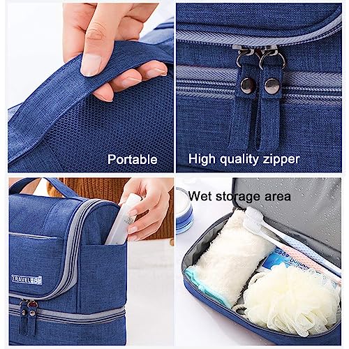 Image of Sunesh Creation Toiletry Kit Double Layer, Rich Looking Hanging Travel Hanging Toiletry Makeup Cosmetic Bag Waterproof Stylish Multipurpose Organizer for Men and Women Accessories