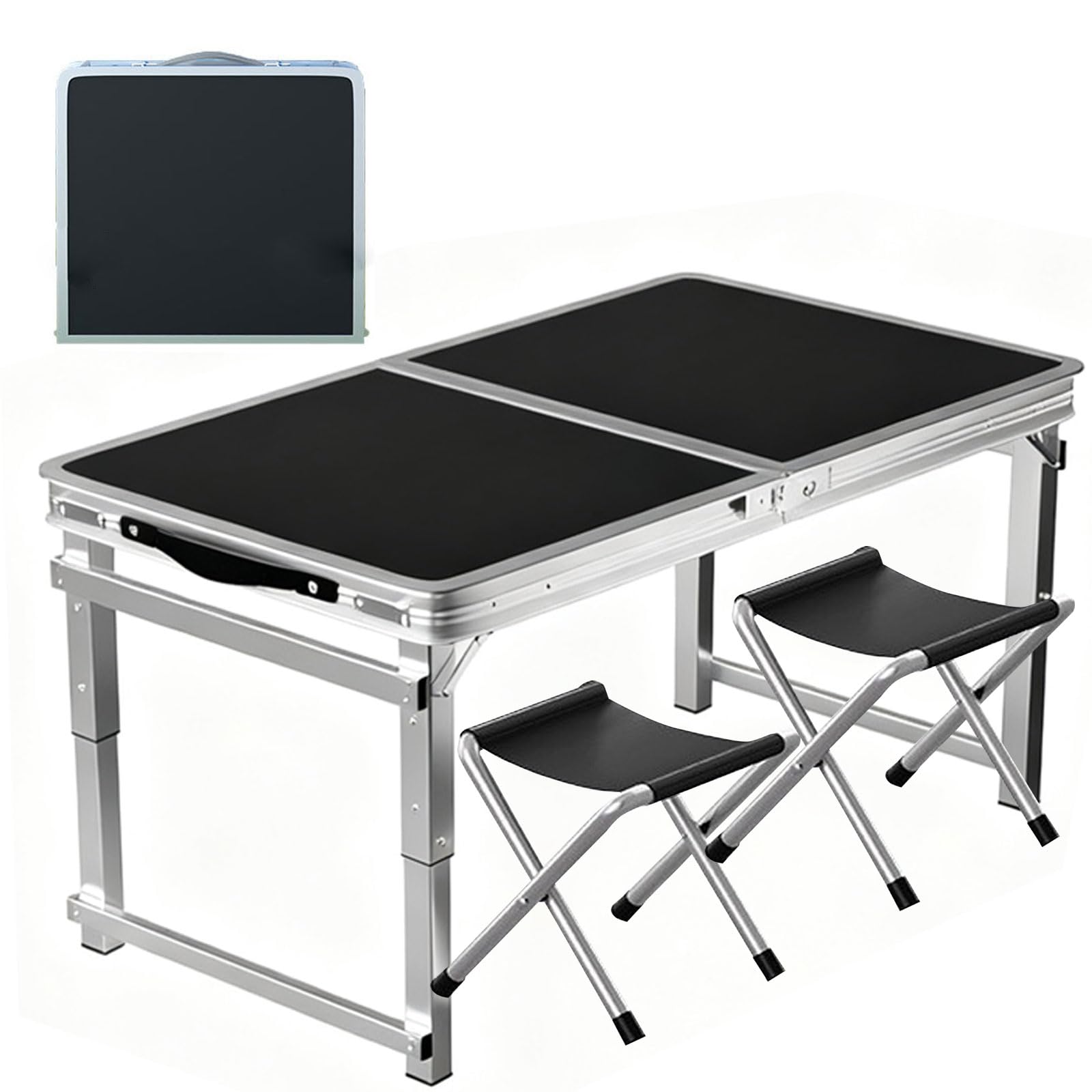 Table pliante réglable en hauteur, bureau compact en plastique durable intérieur et extérieur