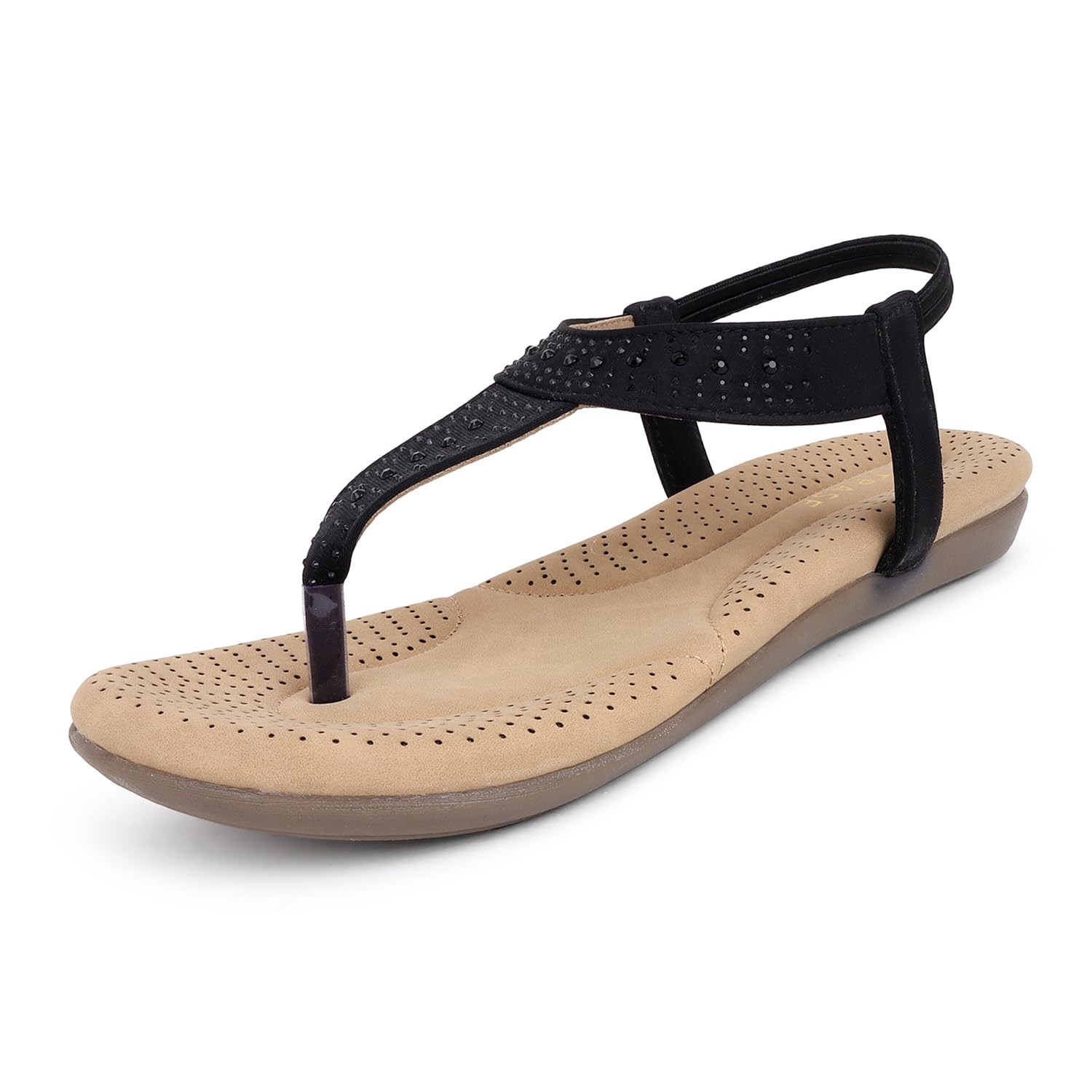 TRASE Fancy Stylish Footwear, Flats Sandals for Women (Black, 8 UK) (B0DGG7MN35) Amazon Price History, Amazon Price Tracker