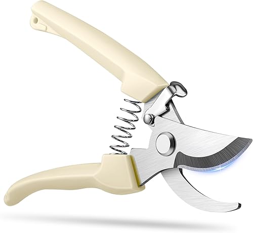 Miniatura 7 de Cortaflores, tijeras de podar de 7.6 pulgadas para principiantes, acero de alta resistencia, tijeras florales afiladas resistentes a la corrosión