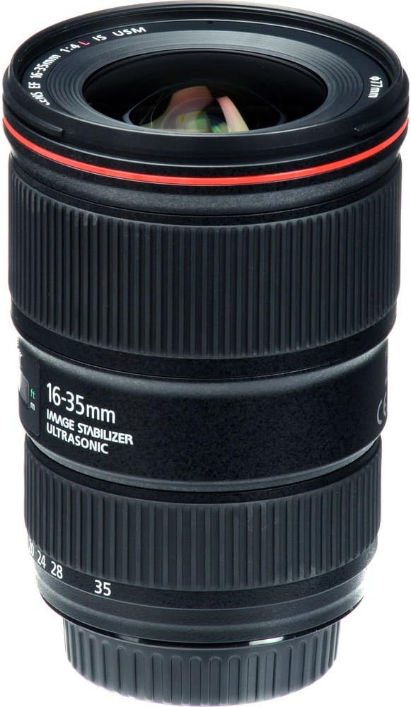 Canon EF 16-35mm f/4L is USM Lens (9518B002) + Filter Kit + Backpack + 64GB Card + Card Reader + Flex Tripod + Memory Wallet + Cap Keeper + Cleaning Kit + Hand Strap + More