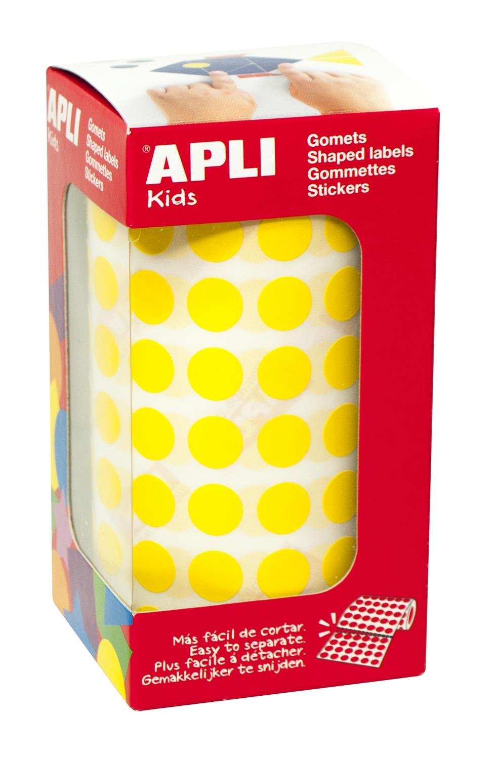 Apli Kids 4851 - Roll of Yellow Round Stickers - 5192 Stickers - Ø 10.5 cm