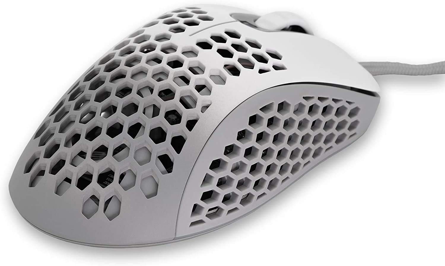 Gwolves Skoll SKL 2020 Edition 65g Ultra leggero a nido d'ape design Wired RGB Gaming Mouse fino a 12000 DPI (bianco)