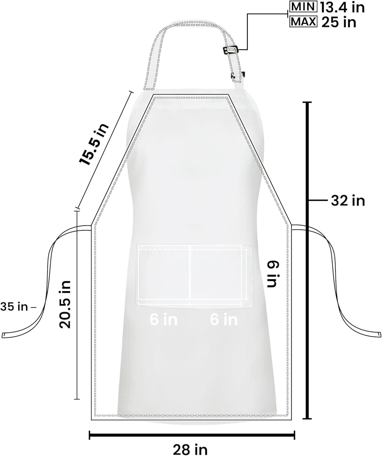 Utopia Kitchen 10 Pack Bib Apron Adjustable with 2 Pockets, Water and Oil Resistant, Cooking Kitchen Chef Apron for Women Men