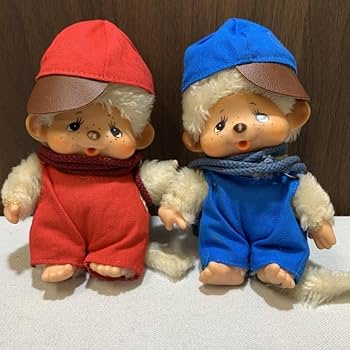 Amazon.co.jp: モンチッチ ペア 限定品 赤 青 ぬいぐるみ 2体