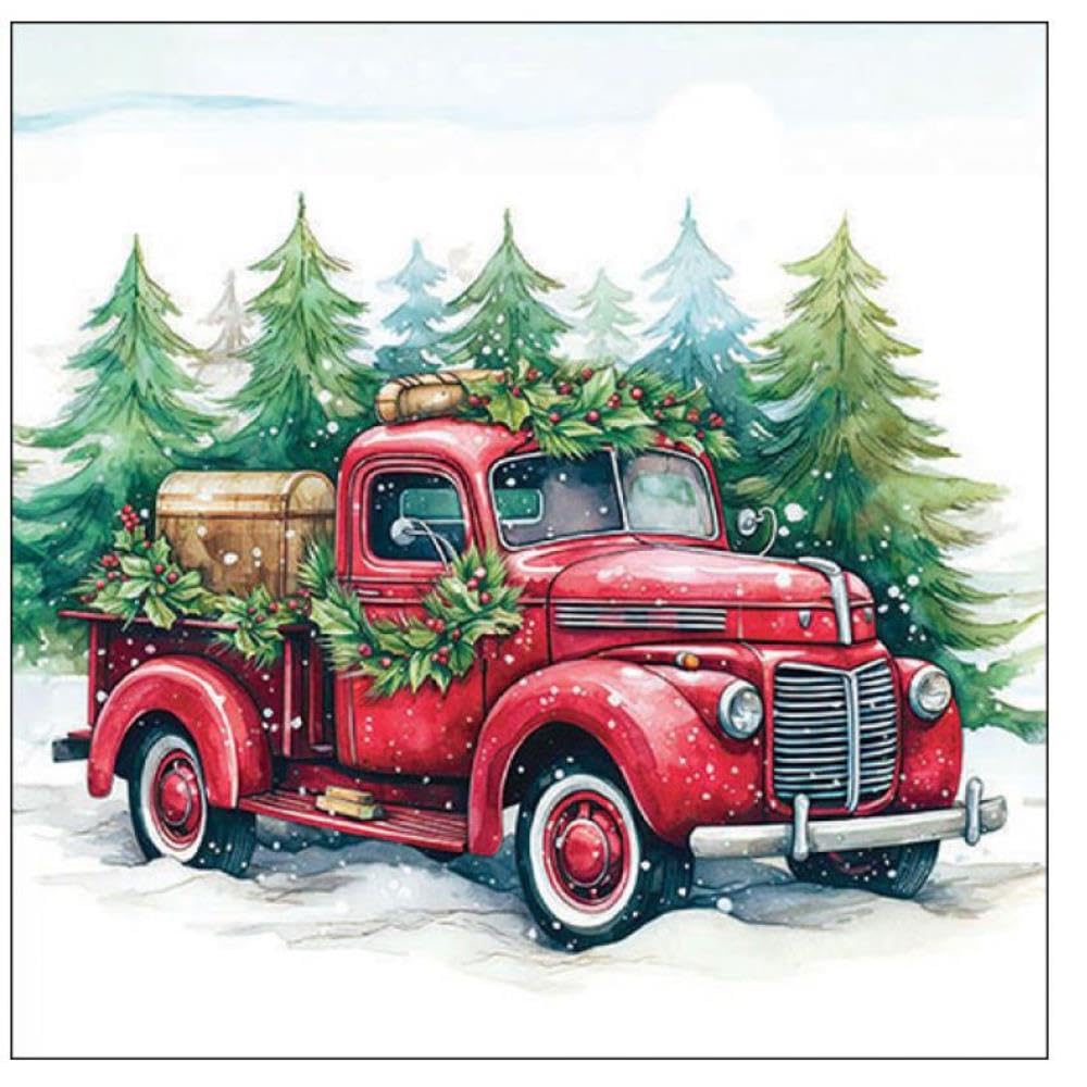 Lot De 20 Serviettes En Papier En Forme De Voiture - 16,5 X 16,5 Cm