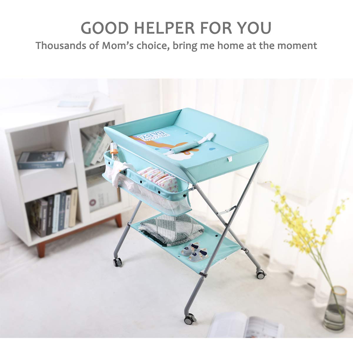 EGREE Baby Changing Table Portable Folding Diaper Changing Station with