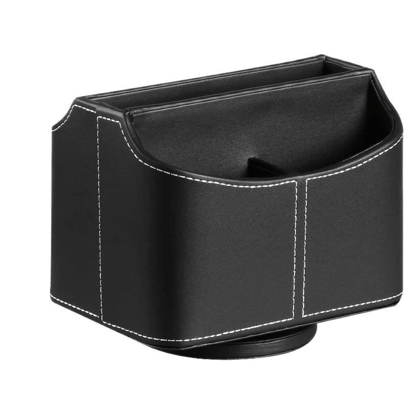 Organizer da Scrivania Rotante 1 organizer da scrivania rotante | Con portapenne e scatola for trucchi for articoli di cancelleria/cosmetici(Black)