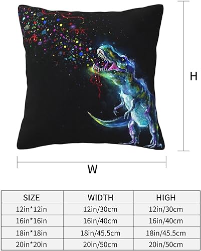 Miniatura 2 de Aimeryup Throw Pillow Covers 16x16 Inch Black Dinosaur Decorative Pillow Covers Cushion Covers cojines decorativos para sala Pillow Cases Cute Throw