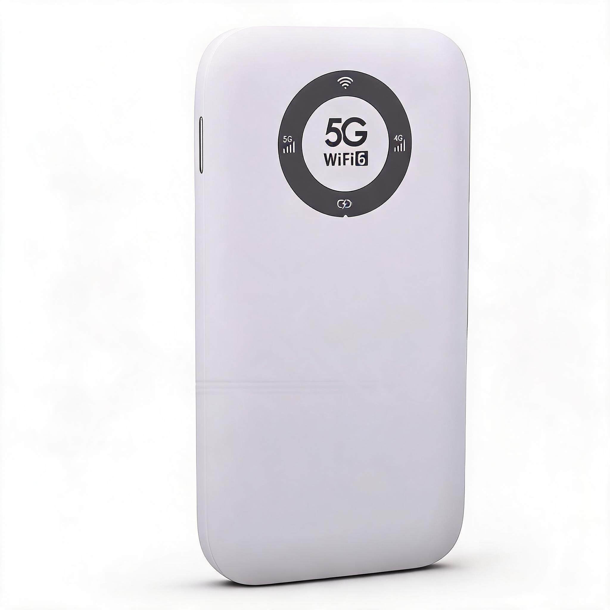 Sxhlseller Hotspot Mobile 5G, Router WiFi 6 Portatile con Supporto SIM e ESIM, 2Gbps Dual Band 2.4GHz 5GHz for Viaggio Business