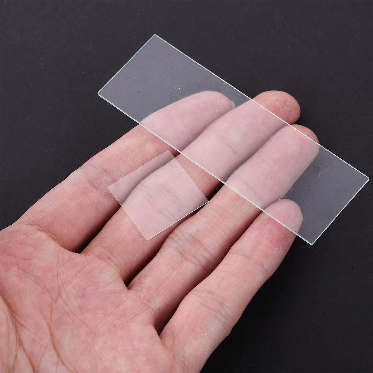 50piezas Portas Objetos De Microscopio Borde Esmerilado Cubreobjetos Para Laboratorio Completo De Slides Para Estudio Científico y Biológico
