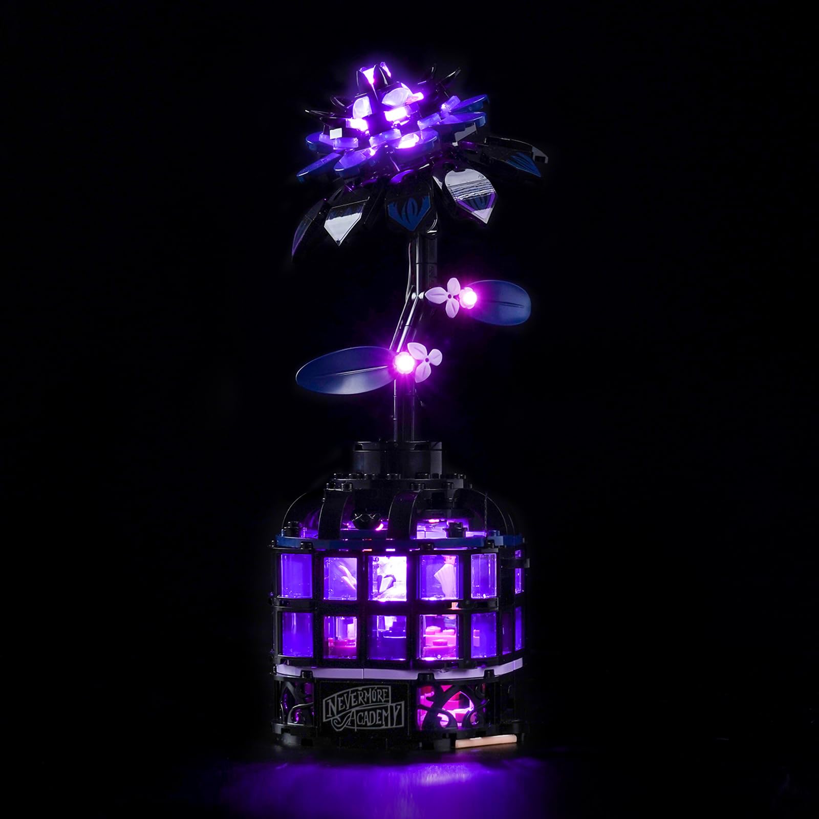 LocoLee Customized Version Led Light Set Compatible with Lego 76784 Black Dahlia Flower Led Decoration Lighting Kit Compatible with Lego 76784 Building Blocks Model,Only Lights Set,No Model