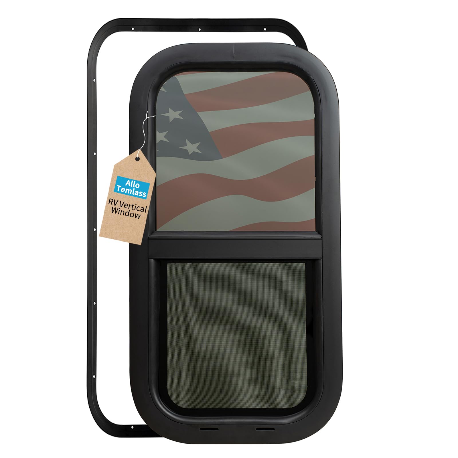 AlloTemlass 12'W x 24'H Vertical Sliding RV Window