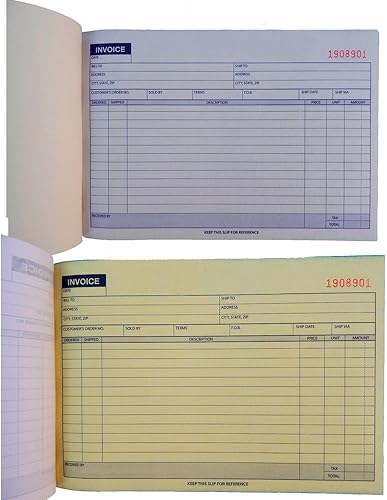 Miniatura 3 de 10 libros Registro de recibo de factura sin carbono 2 parte 50 establece copia duplicada del recibo