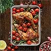 P&P CHEF 10.4 Inch Lasagna Pan, Stainless Steel Sheet Baking Pan, Rectangular Brownie Pan for Baking Lasagna/Meats, Cookie Tray Fits in Toaster Oven, Easy Clean & Heavy Duty (2Pc) #3