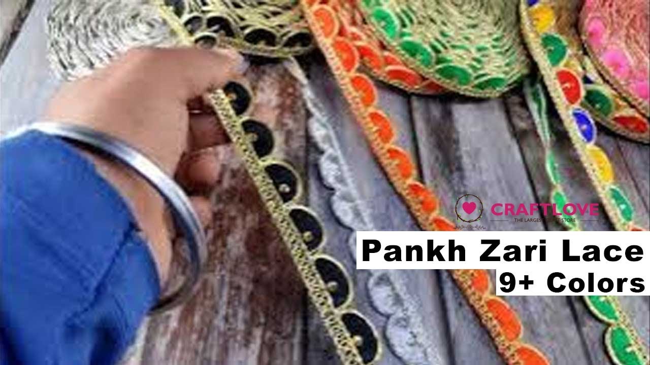 CRAFTLOVE Craft Love Samosa Gota Patti Lace Border 19.5 Yards / 18 MTR For...