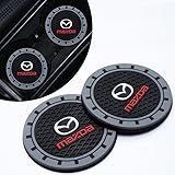 Car Coasters, Car Cup Holder Coaster for Mazda CX-5 CX-7 CX-8 M6 MX5 RX7 RX8 A8 CX9 MX6 R3 M2 M3 M5, Anti Slip Car Coasters for Mazda Cup Holders, Car Interior Accessories, 2 PCS
