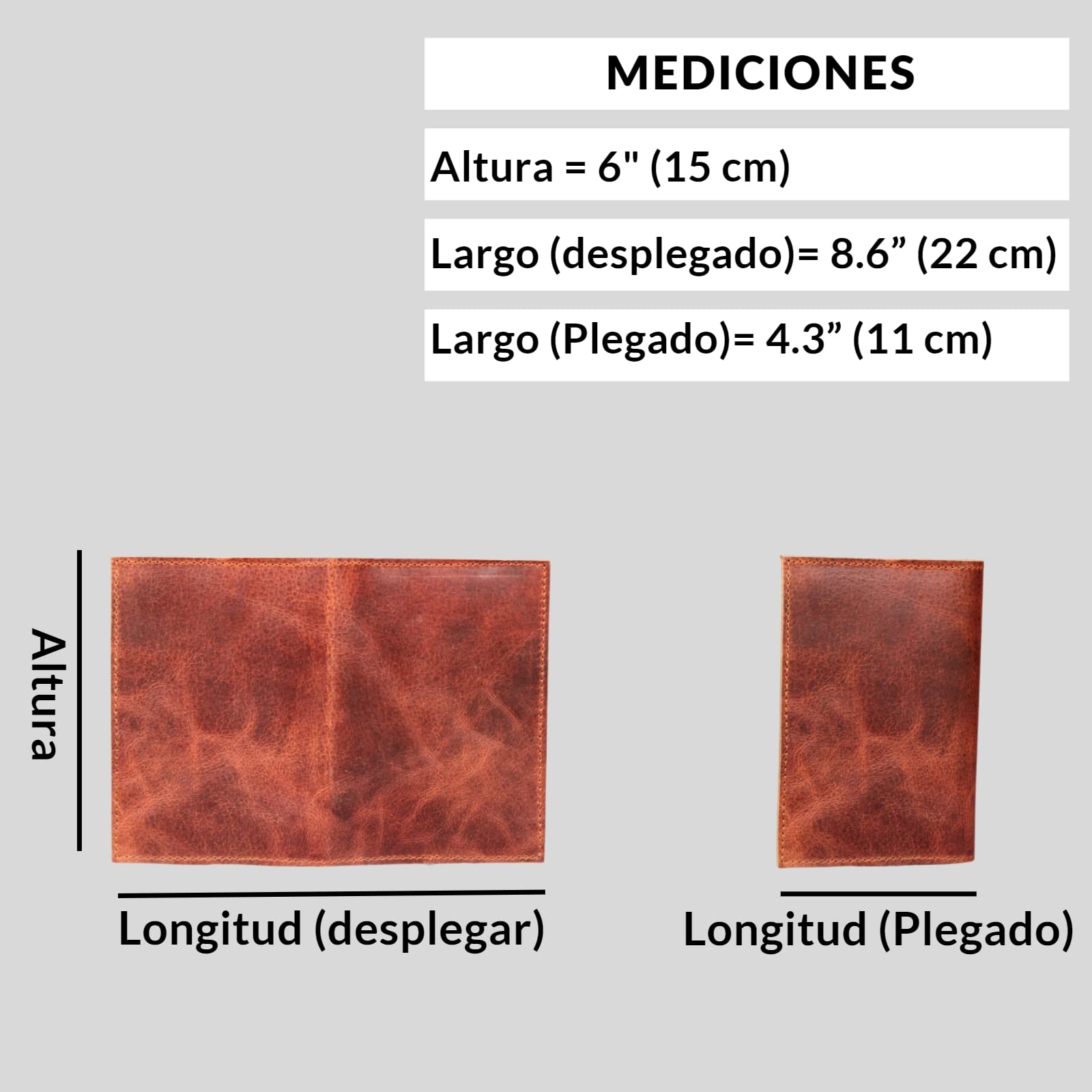 Madosh, Porta Pasaporte de Cuero, Estuche para Tarjetas con Bloqueo RFID, Cartera de Viaje, Funda para Pasaporte Plegable Delgada marrón