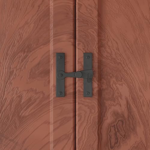 Miniatura 2 de Renovators Supply Manufacturing Pestillo de puerta de hierro forjado negro de 2.5 pulgadas con herrajes de montaje