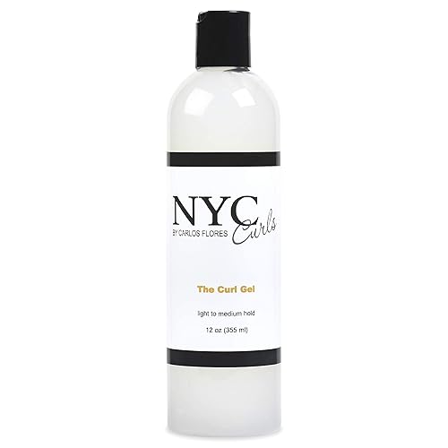 NYC Curls The Curl Gel | Gel flexible de fijación ligera a media para cabello rizado, enrollado y ondulado, gel de semillas de lino, sin silicona y