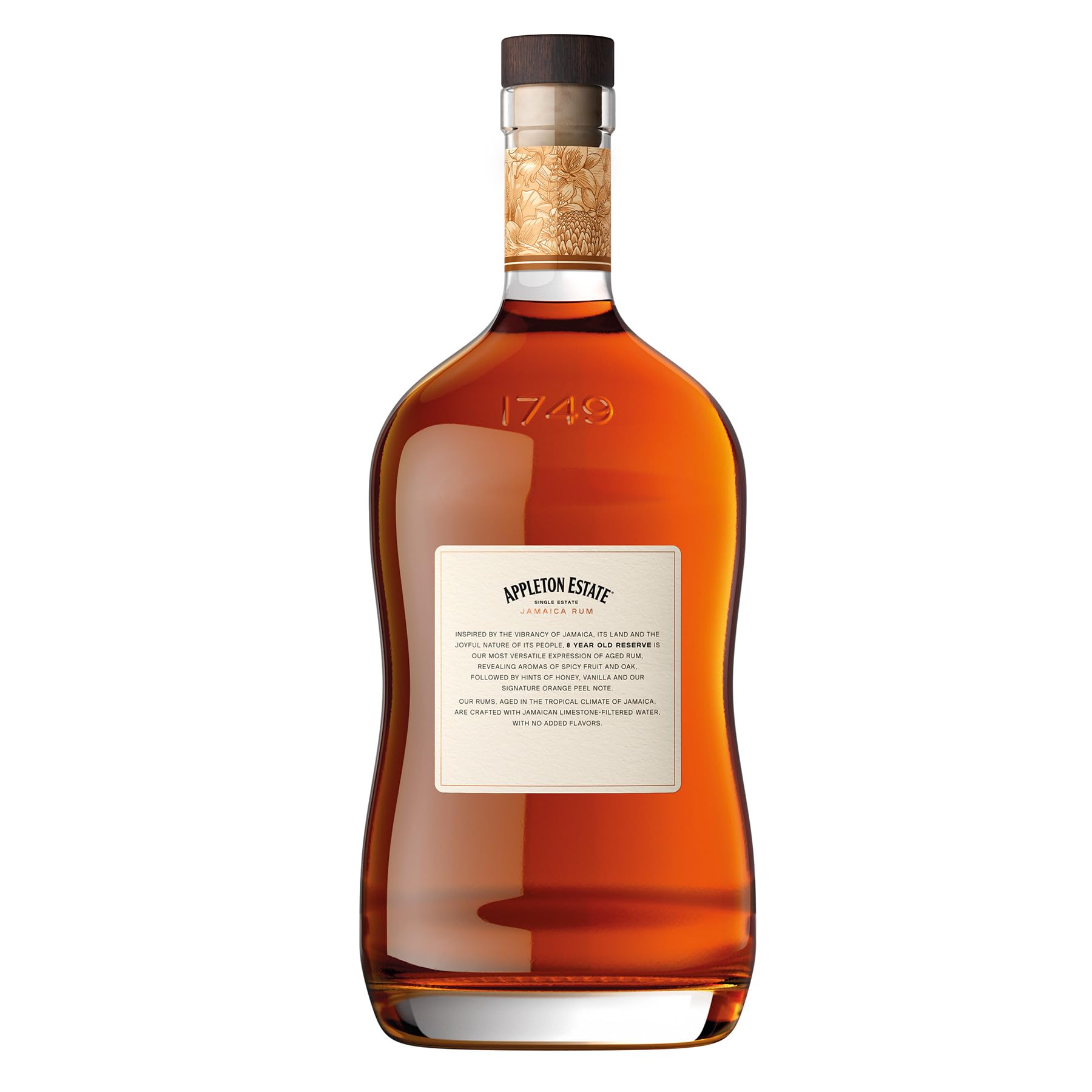 Appleton Estate Reserve Blend 8 Years Old - 8 Jahre gereifter, gold-brauner Jamaica Rum, zum pur Genießen oder für Cocktails - 1 x 0,7 l