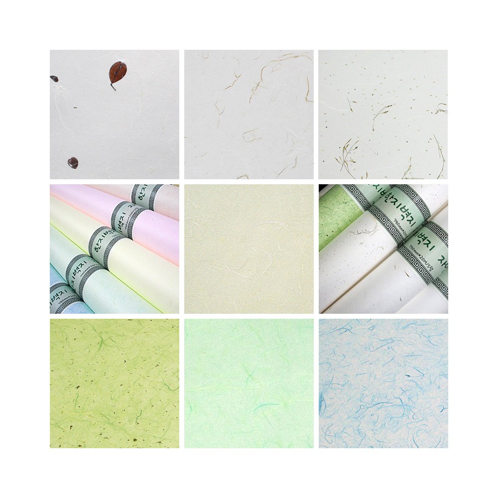 Naraon stylos coréen traditionnel papier mûrier stylos de différentes couleurs, avec véritable Matière 79 x 2 100,1 cm, vert clair, 31.1" X 826.8" (79 X 2100 Cm)