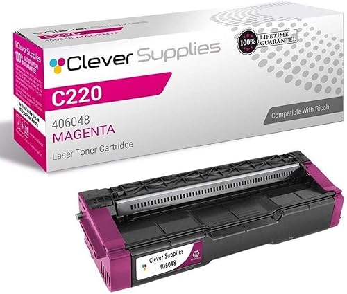 CS Compatible con Ricoh C220 406048 Magenta Color Laser Aficio SP C220 Aficio SP C220A Aficio SP C220DN Aficio SP C220N Aficio SP C220S Aficio SP