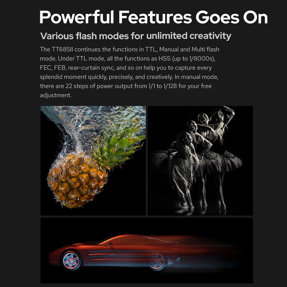 Godox Thinklite TT685IIS TTL On-Camera Speedlight 2.4G Wirelss X System Flash GN60 High Speed 1/8000s di ricambio per fotocamere Sony A77II A7RII A7R A58 ILCE6000L