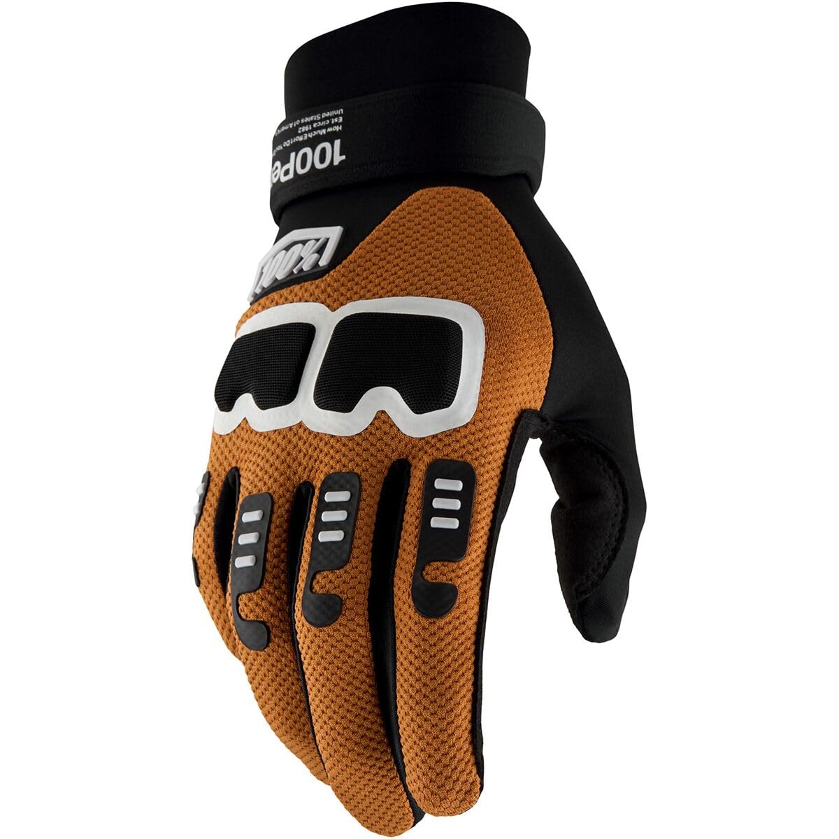 100% LANGDALE Handschuhe, Schwarz/Hellbraun, Größe L