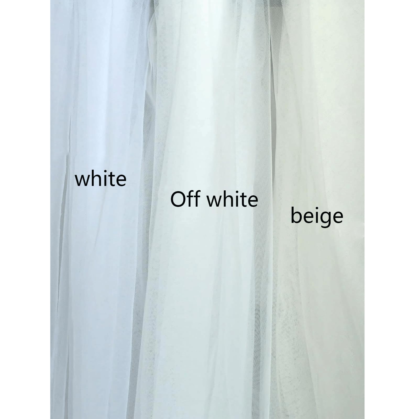 Tulle da Sposa Velo da Sposa a 1 Livello Velo da Sposa Morbido a Un Livello con veli a Pettine Velo da Spalla Velo da Sposa in Tulle Multi-Dimensione