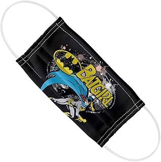 Popfunk Batman Batgirl Halftone 1-Ply Reusable Face Mask Covering, Unisex