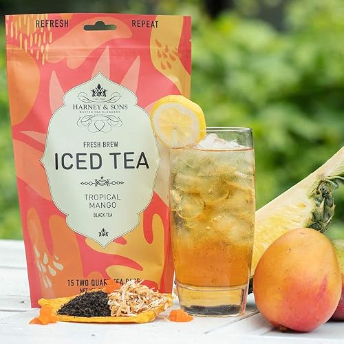 Miniatura 6 de Harney & Sons Té helado fresco de grosella negra  15 unidades, prepara hasta 30 cuartos de galón de té helado