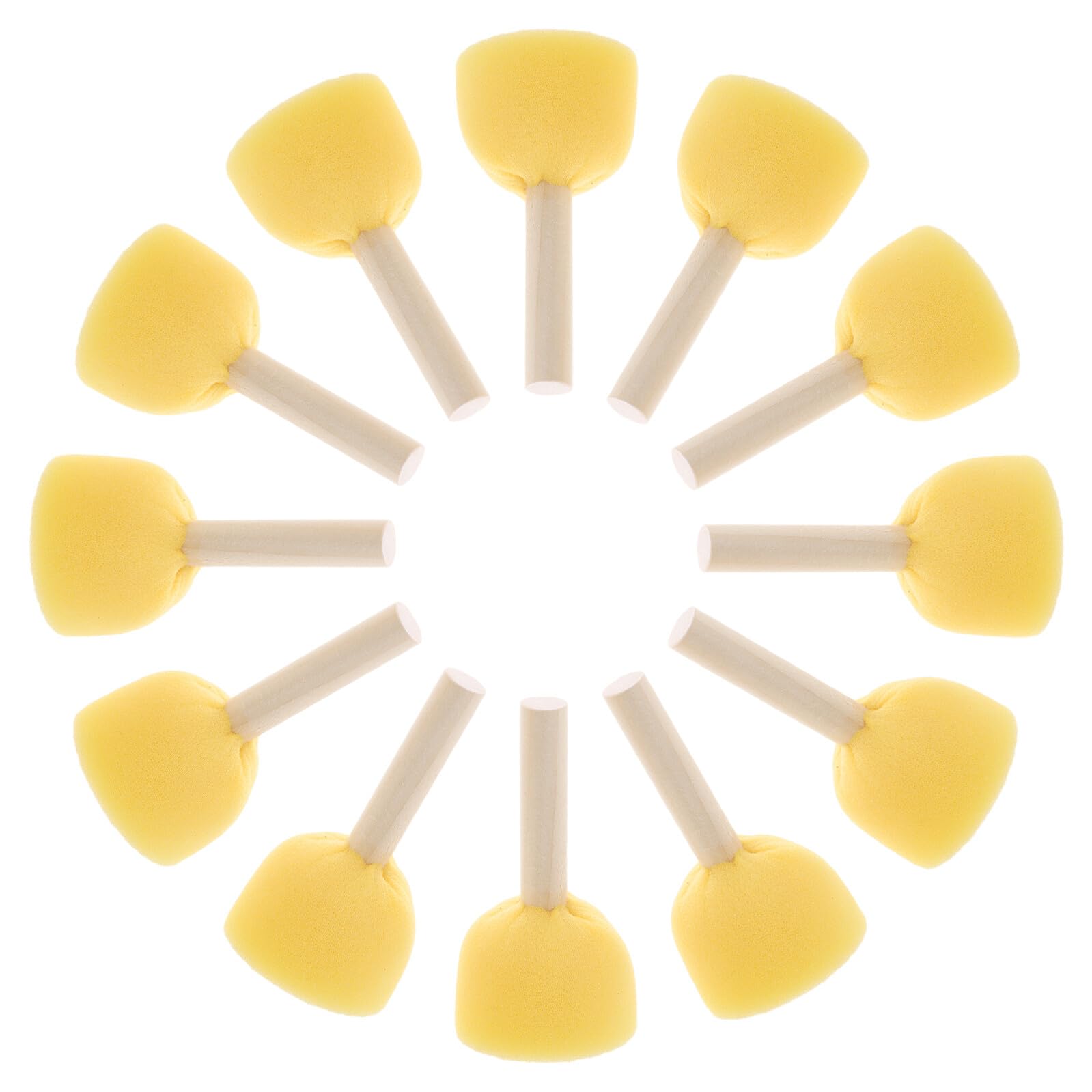 40 Piezas Pinceles Esponja Redondos con Mango Madera para Pintura Acrílica Manualidades Escolares y Proyectos DIY Reutilizables y Lavables Aplicadores Versátiles para Pintura de