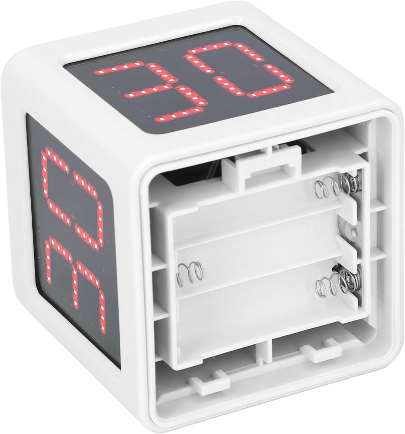 Temporizador Cúbico 4 Caras, Cronómetro Digital para Póquer, Ajedrez, Casino y Escuela, Pantalla HD 1,4 Pulgadas, 3 Botones Fáciles, Material ABS Resistente, Funciona con Pilas (3 AA No Incluidas)