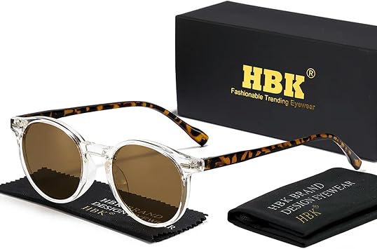 Sunglasses Fashion Polarized Men Round Frame Women Driving Sports Uv400 Lunette De Soleil Homme-c22 Hbk Transparent