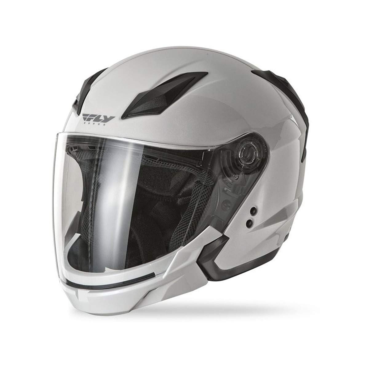 fly tourist motorcycle helmet Racing Shield Anti-Fog Smoke F73-88602 Fly Racing 2025 Trekker Solid Helmet (White) ECE Approved / DOT Approved Durable and lightweight polymer shell Fly Racing Street Tourist Helmet