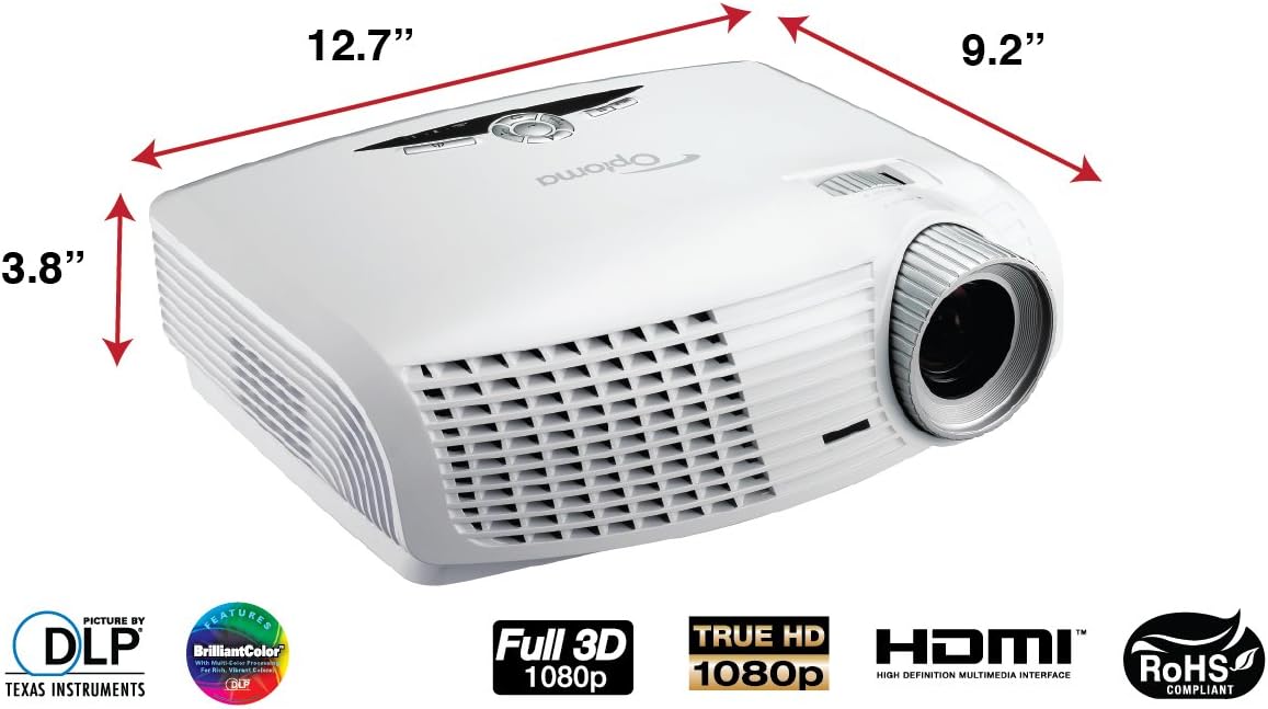 Optoma HD25-LV Projector dimensions