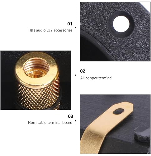 Miniatura 4 de SAFIGLE Caja de altavoz de taza de subwoofer -Way - Altavoz Conector de bricolaje en altavoces de resorte Kits de accesorios de sonido de empuje