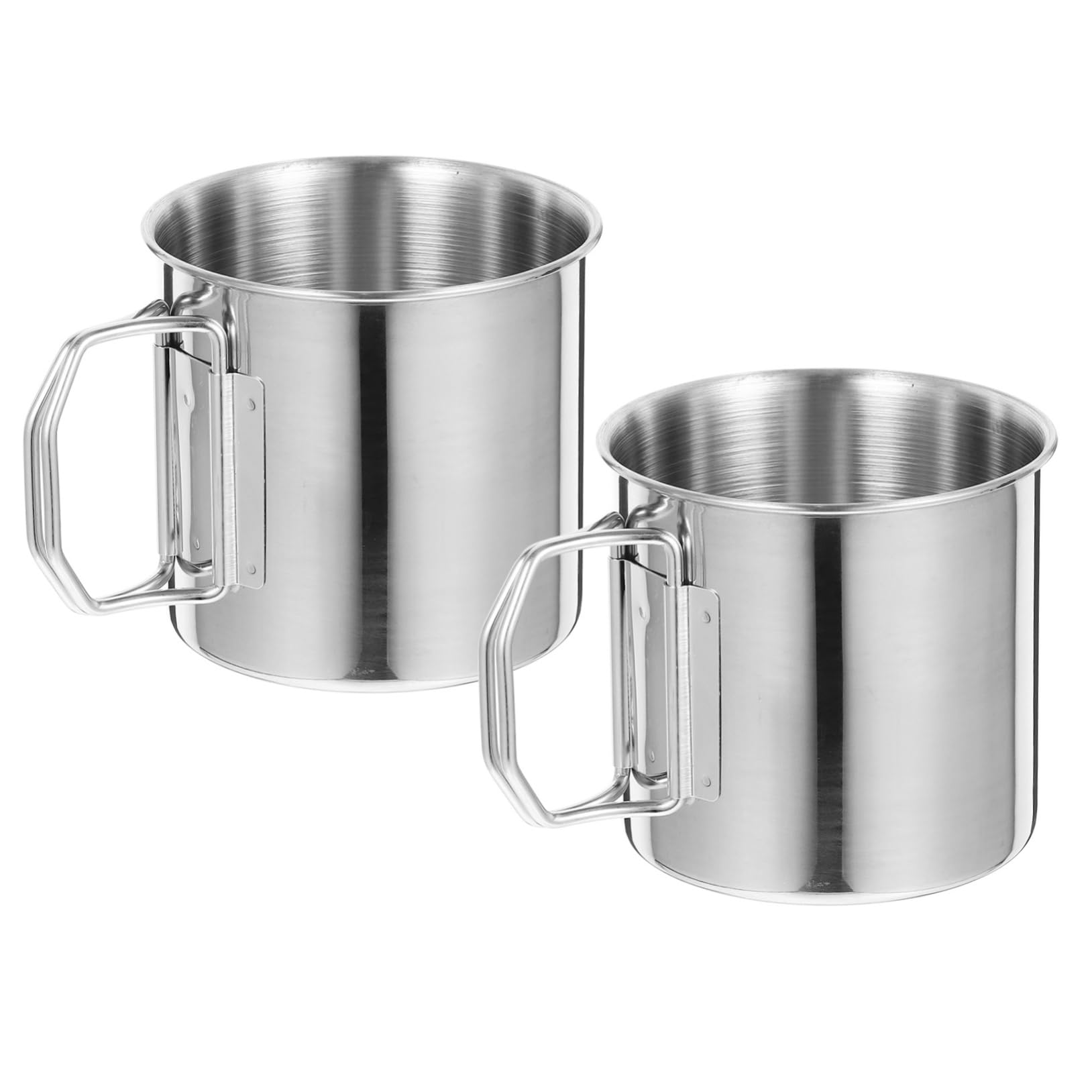 TOYANDONA 5 Ensembles Tasse De Camping Inoxydable De Tasses Pliables Avec Poignée Pour Randonnée Et Aventure Plein Air Mug Portable Pour Café Et Thé 2 Pièces * 5