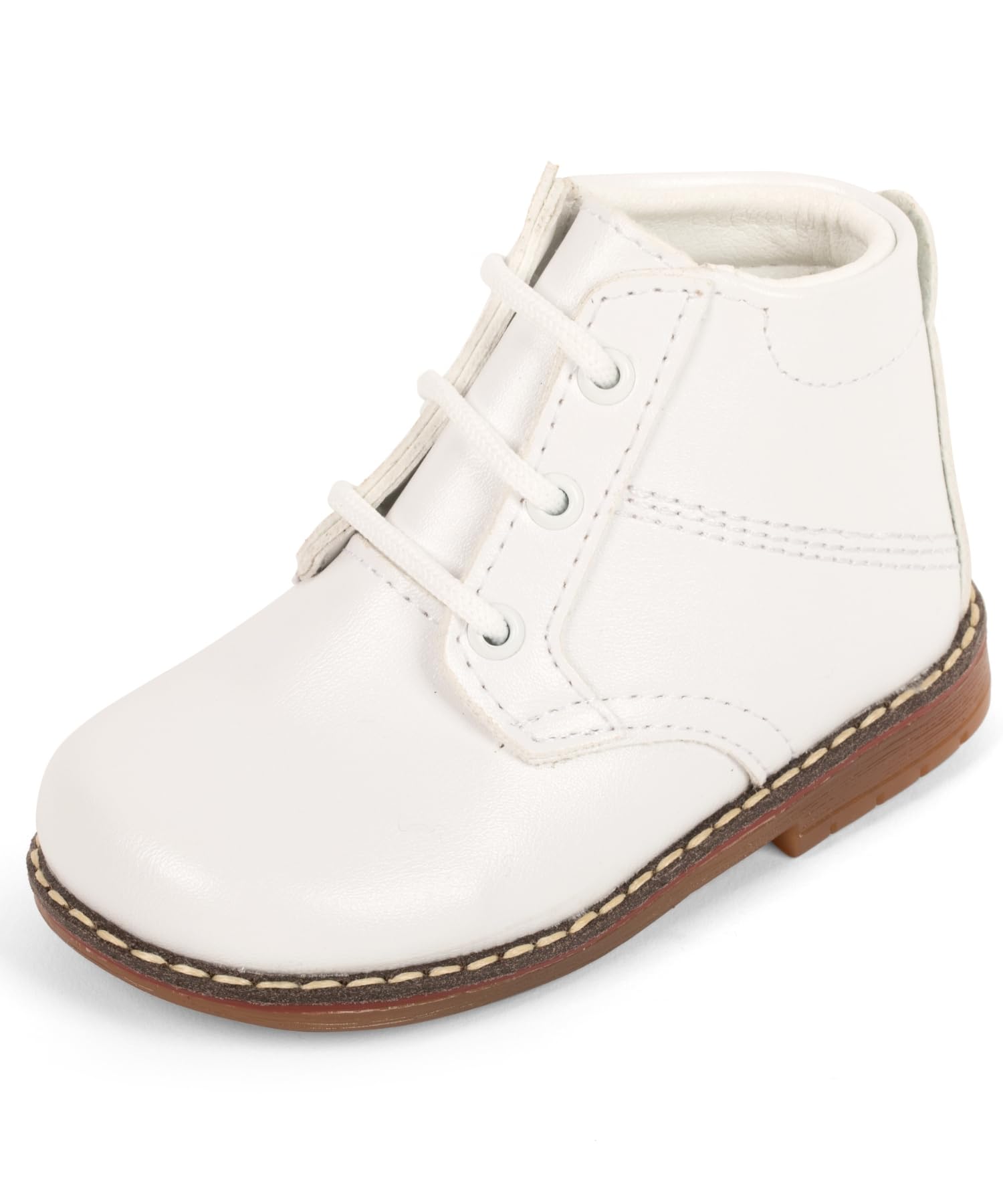 Baby and Toddler Walking Shoes Lightweight Non-Slip First Walker Shoes with Ankle Support for Boys Girls & Kids (White, 6 Months)