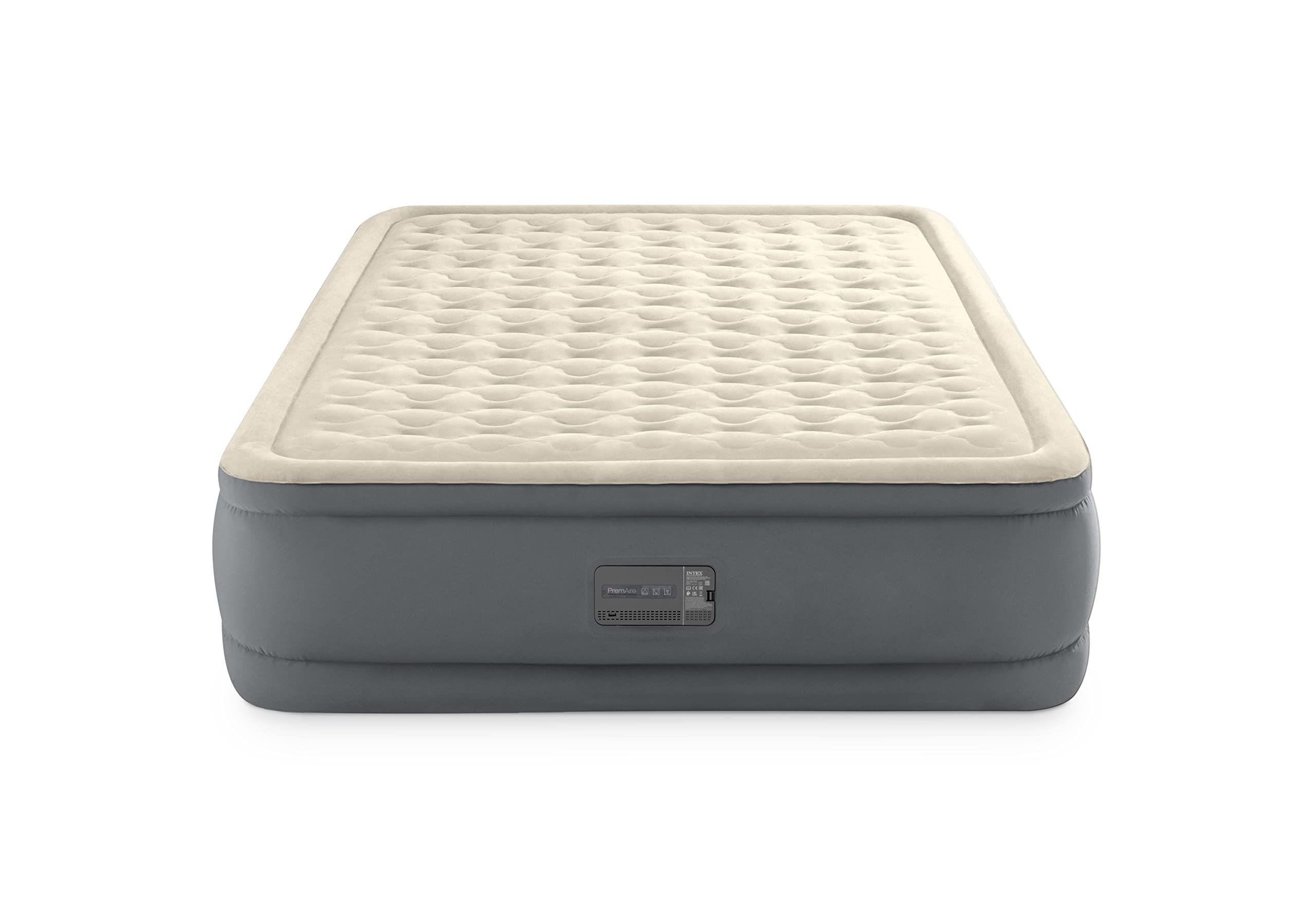 Intex 64926ND - Materasso Dura-Beam Elevated PremAire Matrimoniale con Pompa Elettrica e USB, 152x203x46 cm