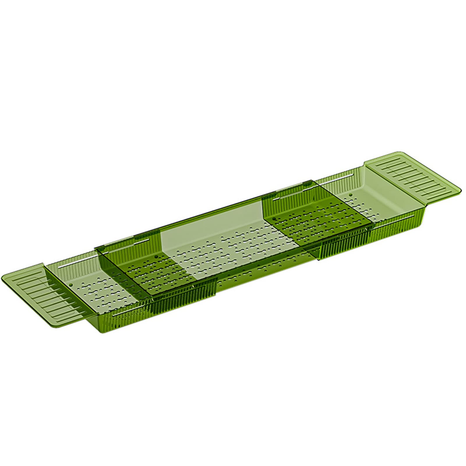 JKJZSALJ Adjustable Bathtub Tray Caddy - Expandable Bath Tub Rack For Kitchen & Bathroom - Multifunctional Clear Bath Tray 22-31.5In For Relaxation & Storage-Clear-22~31.5In,Green-22~31.5in