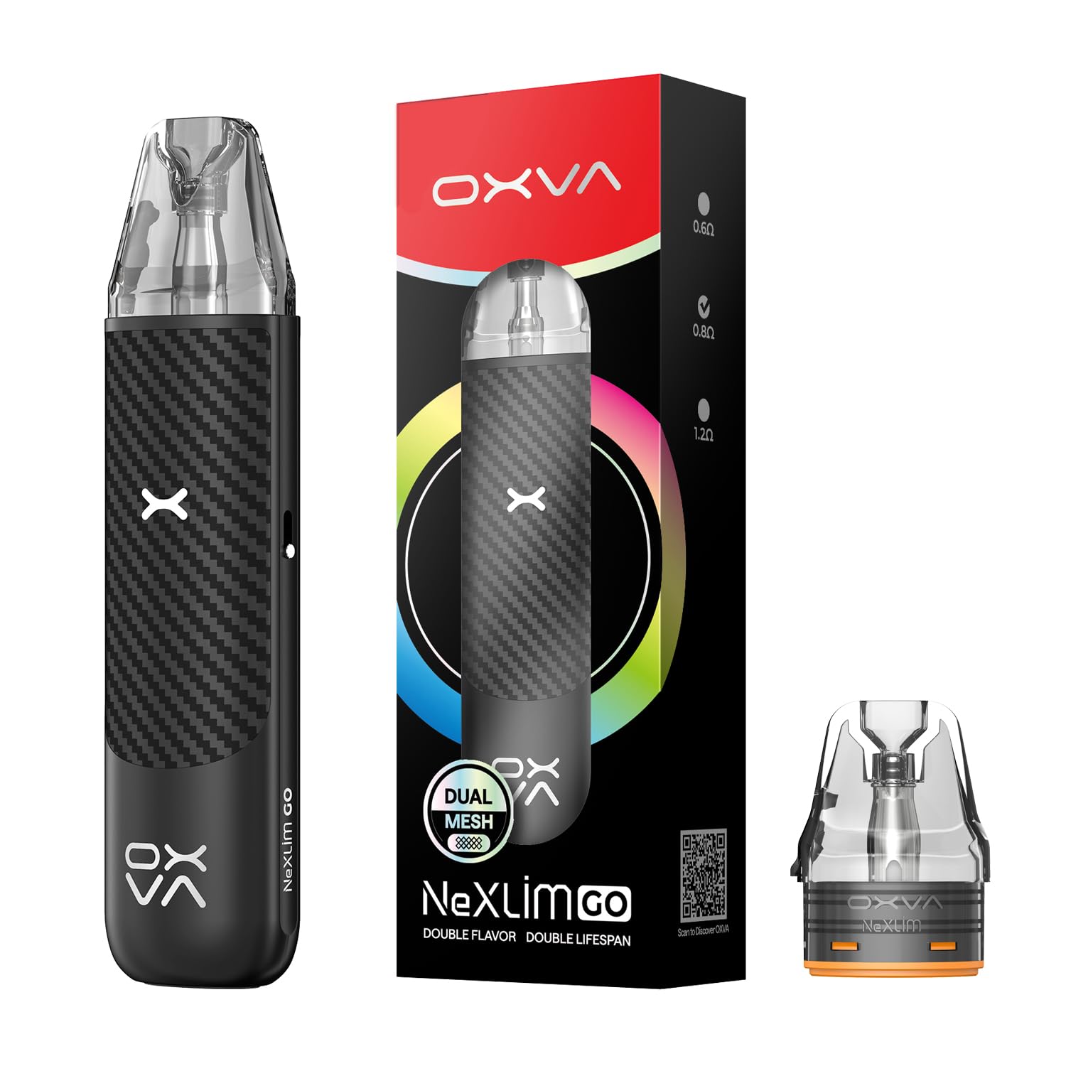 OXVA NeXLIM GO Vape Kit Pod System (Black Warrior) – 2ml Pod, 1800mAh  Battery, Fast Charging, 40W Boost Mode, Dual Mesh, MTL/RDTL, USB-C, Top  Fill, No Nicotine – NeXLIM Pod Compatible: Amazon.co.uk: