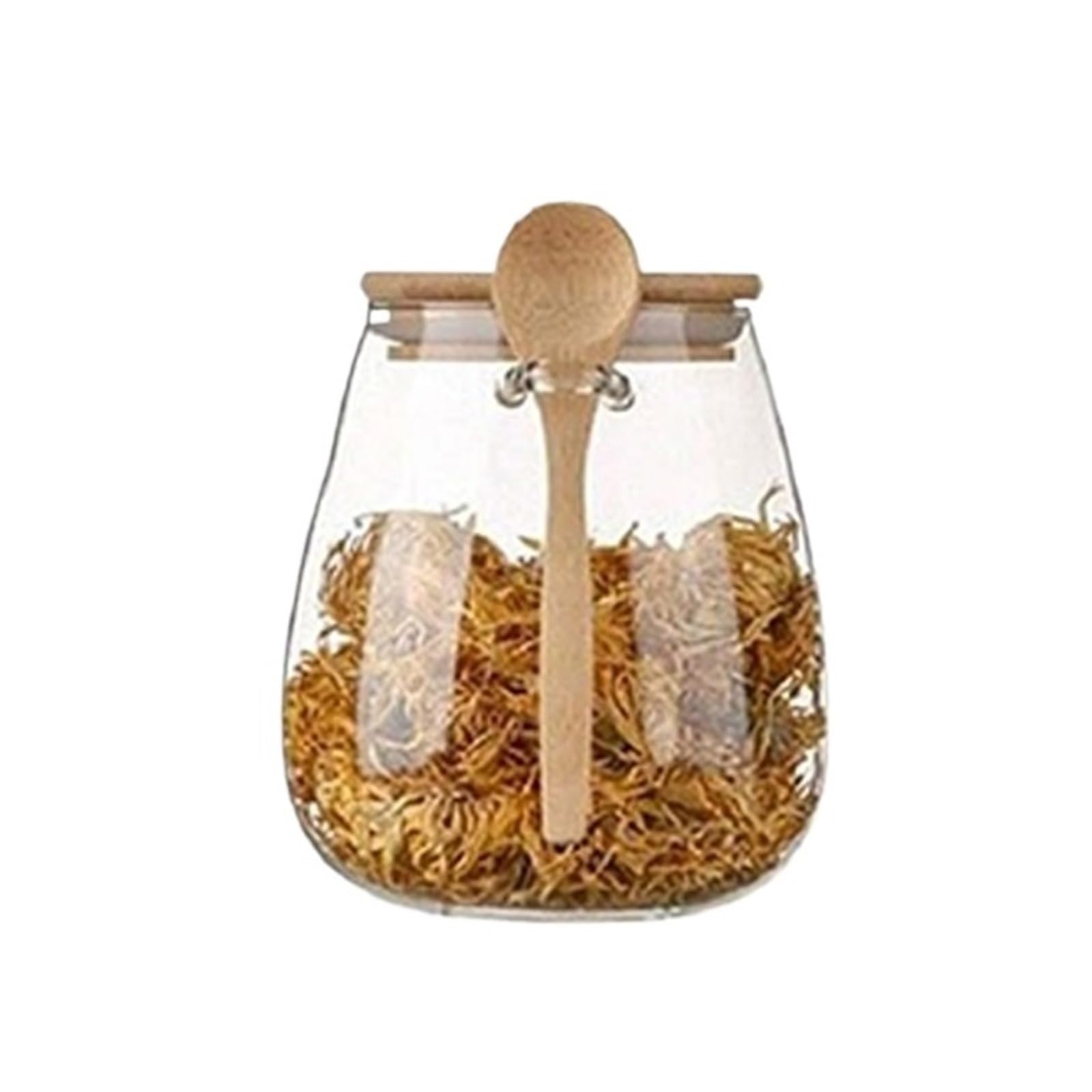 HYFEUOKF Hermetic Containers For Storage Pots Glass Jar With Lid Sealed Container Sugar Tea Cans Airtight Coffee Jars Kitchen Supply(1000ml)