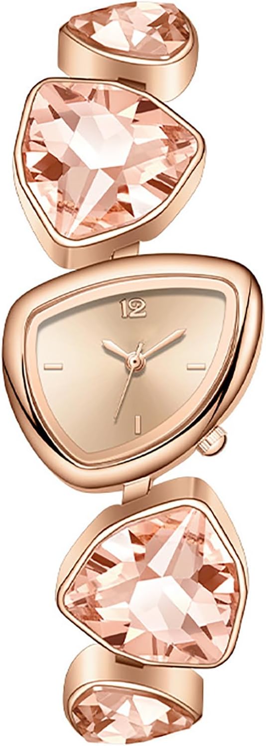 ADSBIAOYE Women's Luxury Crystal Bracelet Watch Unique Irregular Quartz Watch