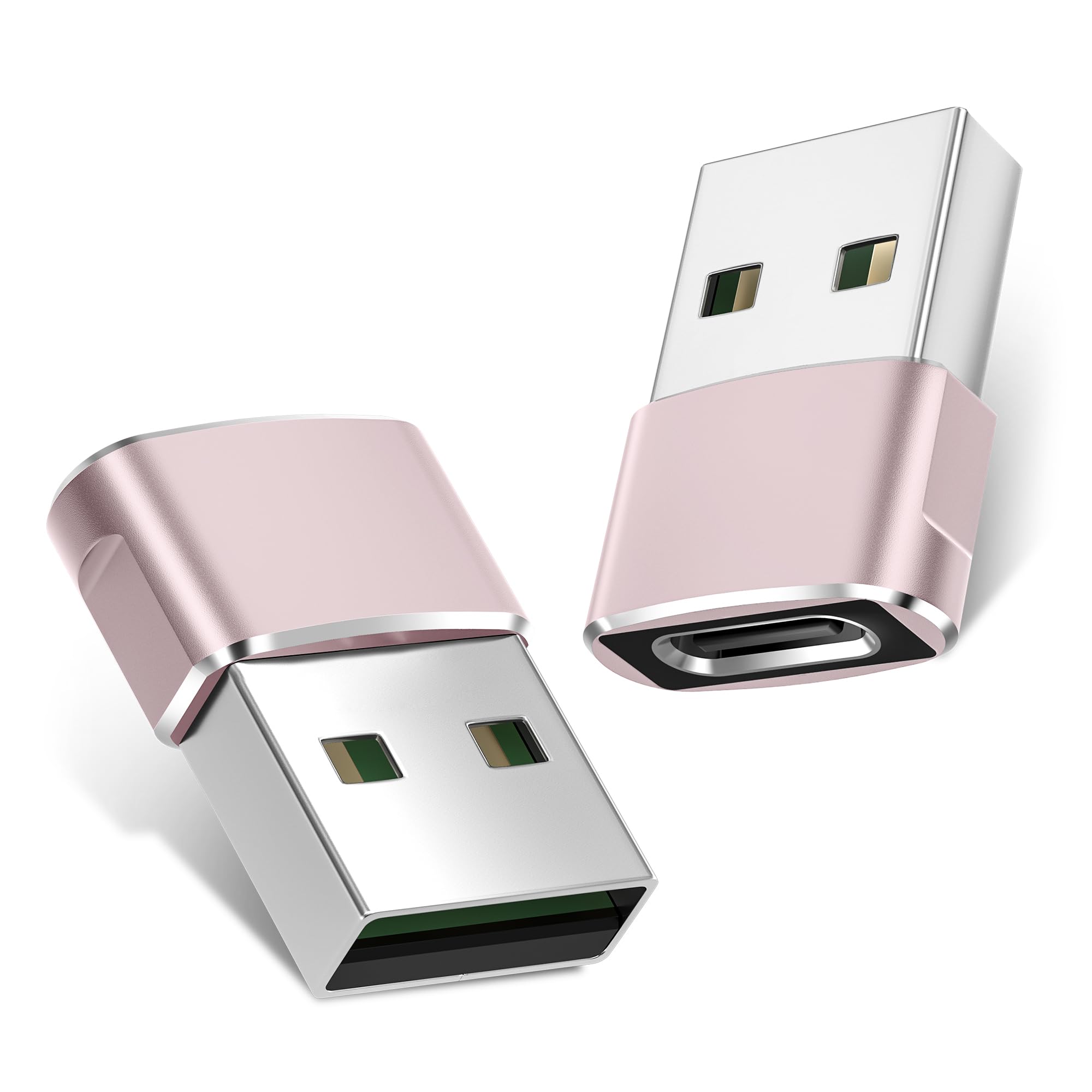 BASESAILOR Basesailor USB to USB C Adapter 2Pack,Type C Female to A Male Cable Converter for Apple Watch Ultra iWatch Series 7 8,iPhone 17 16 15 14 13 12 11 Pro Max Mini,AirPods,iPad,Air 5,Samsung Galaxy S24 S23