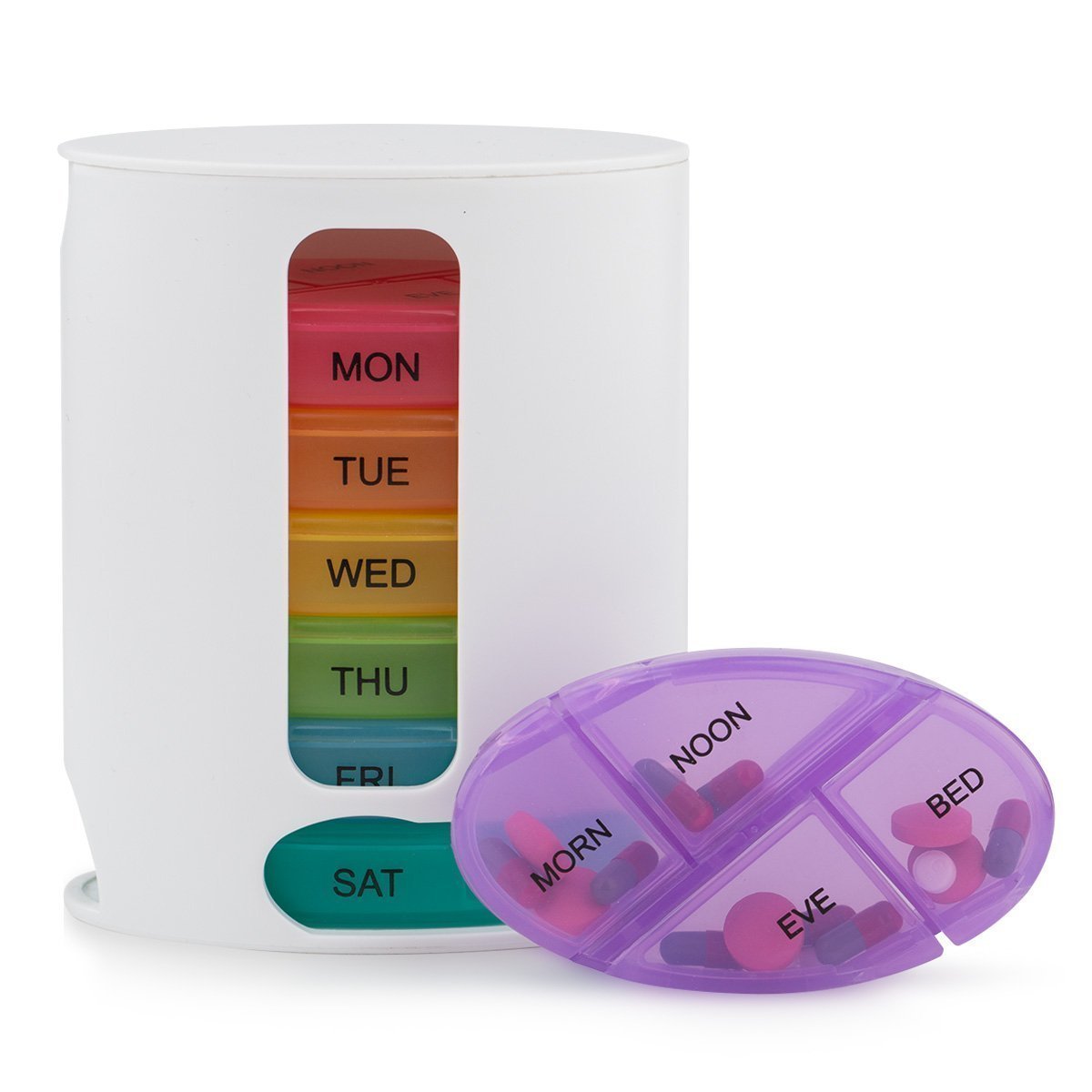 MURTISIDDH Medicine Storage Pill Pro box organizer with 7 single box and 4 daily compartments 2