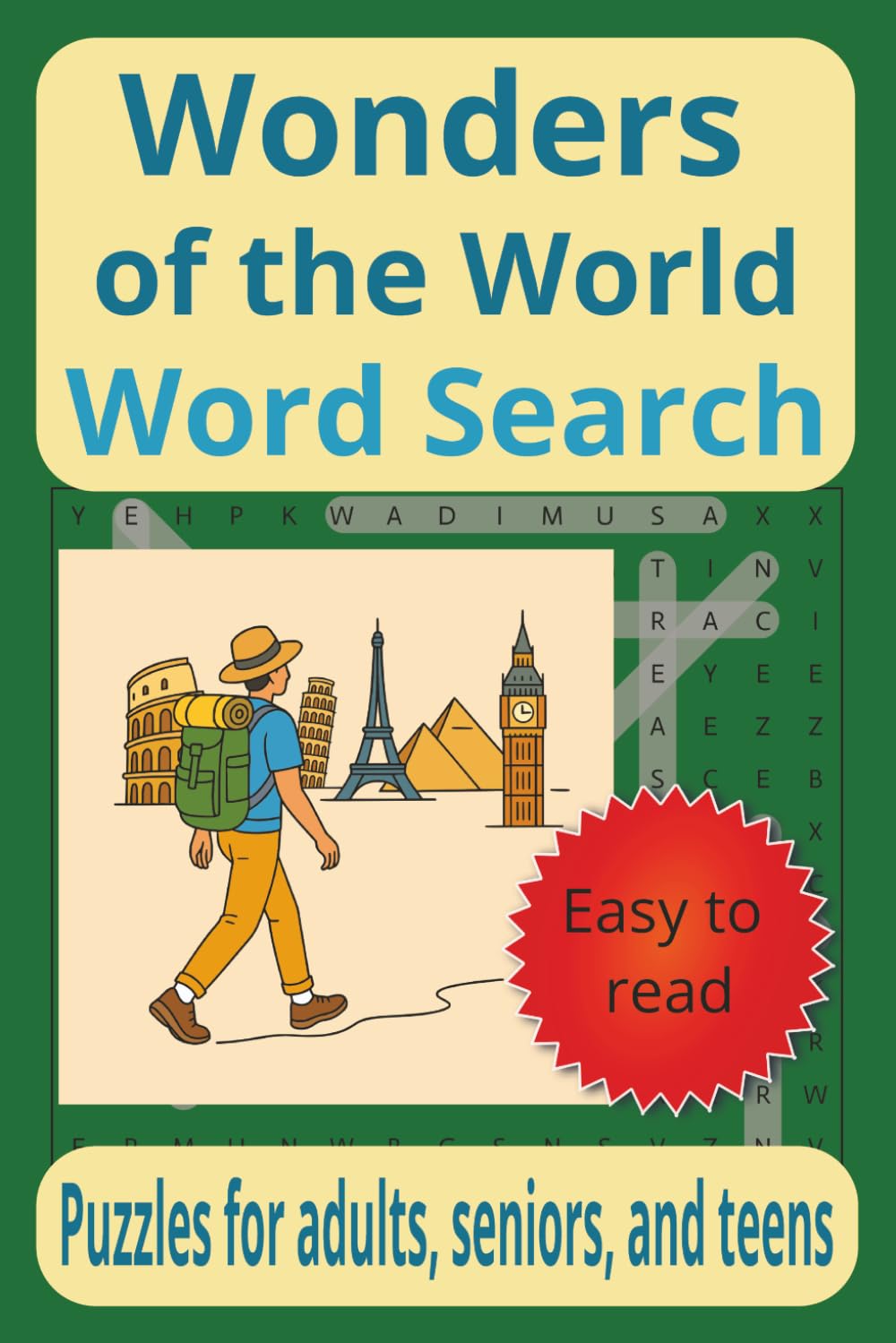 Wonders of the World Word Search: Puzzles for adults, seniors, and teens