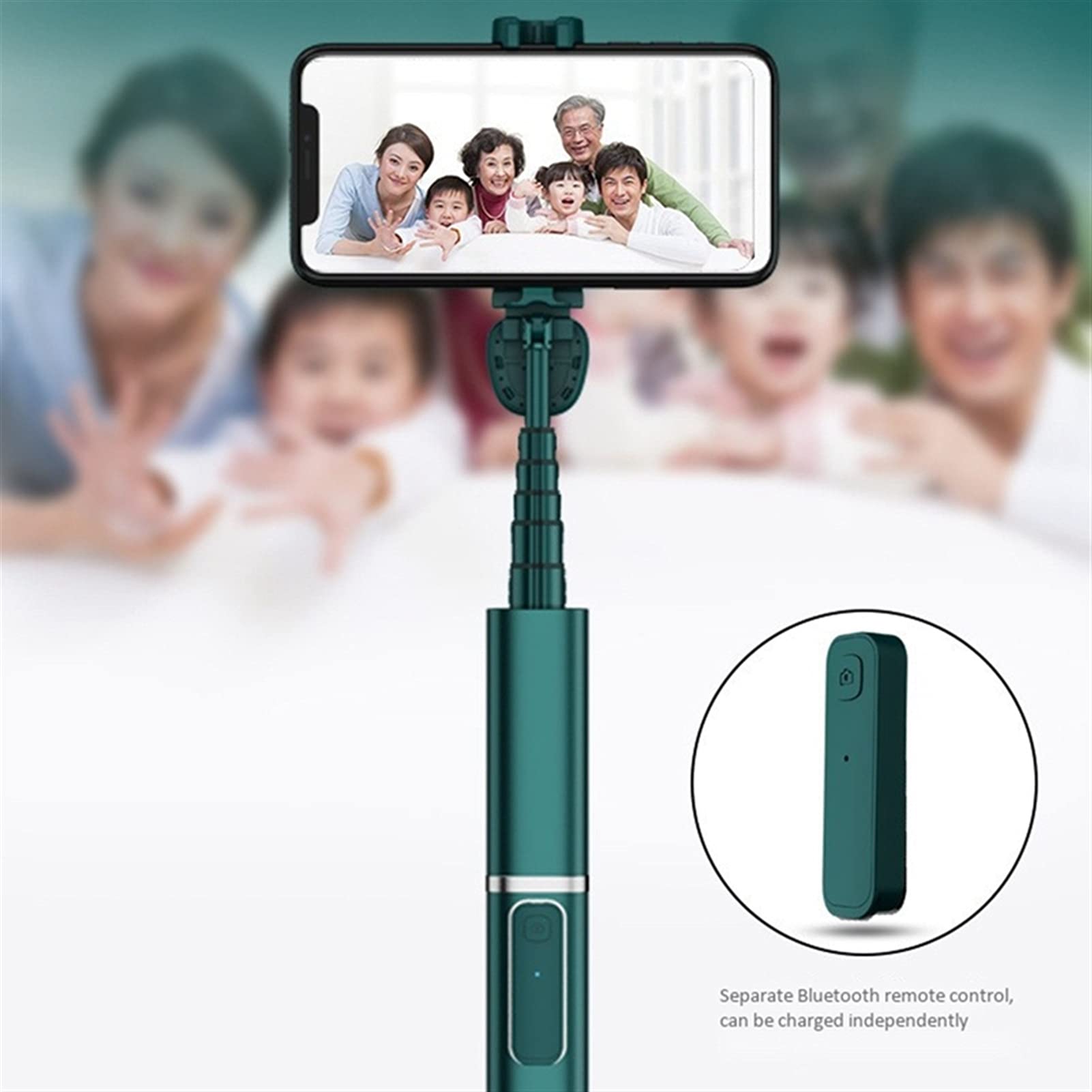 SCRUBY Bastone per selfie per telefono multifunzione Bluetooth wireless per telefono cellulare Selfie Stick All-In-One treppiede portatile per telefono cellulare